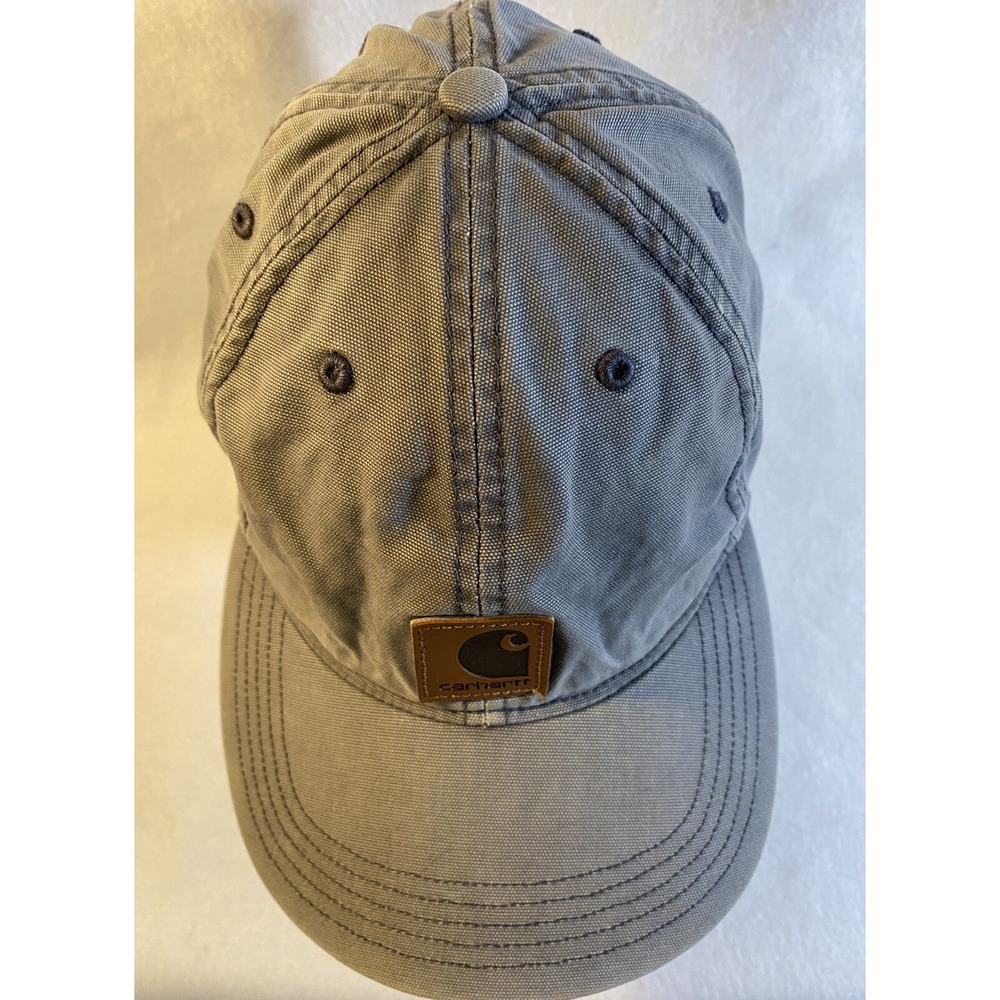 Carhartt Hat Mens Strapback Gray Adjustable Cap Cotton Embroidered Outdoor Gift